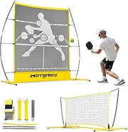 MerryMove Portable Pickleball Practice Rebounder: Pickleball Rebounder with Training Aids Mini Pickleball Net for Pickleball Training - Portable Pickleball Net for Driveway