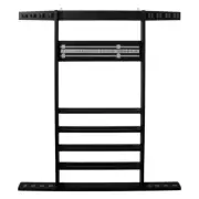 Black/Chrome Large Combination Pool Cue Rack Scoreboard Ball