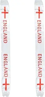 GAROZATION 2pcs England Soccer Fan Scarves for Sports Events Lightweight Cheering Accessories for Football Matches and Parties Vibrant Colors to Stand Crowd