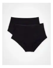 [Taking Shape] Australian Cotton Full Briefs 2 Pack in Black