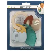Itzy Ritzy Teething Keys Baby Teether Toy - Features a Braided Texture Ring &...