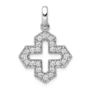 14k White Gold 1/2ct. Real Diamond Fancy Pendant
