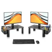 2 Pack Monitor Stand Riser, 3 Height Adjustable Monitor Stand， Flat Screen TV...