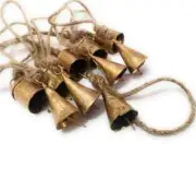 Giant Harmony Cow Bells Vintage Handmade Rustic Christmas Set of 3 Bell