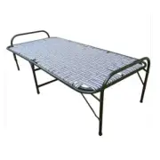 Manja Bed Iron Bed Double Pipe Extra Strength- Charpaya Katiya Portable Foldable