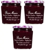 Bonne Maman More Fruit Less Sugar Spread Raspberry 290 ml (3 Pack)