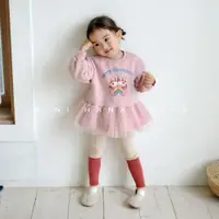 在飛比找ETMall東森購物網優惠-韓國網紗裙擺衛衣春季寶寶童裝