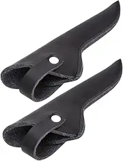 FRCOLOR Essential Hair Stylist Tool 2pcs Scissor Holder Leather Cover Shear Case Plier Pouch Protective Scissor Bag