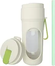 POATOW Portable Blender Cup,450ml Multi-Function Blender with Ice-Crushing,Strong Cutting Power with 12 Blades, USB-C Rechargeable,Fruit Veggie Juicer Cup for Home, Sport,Office,Camping (Green)