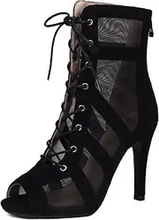 [SWDZM] Women's Latin Dance Boots Salsa Tango Ballroom Comfortable Dance Heels