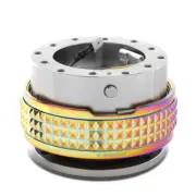 NRG STEERING WHEEL QUICK RELEASE ADAPTER W/HARDWARE GUN METAL/NEO CHROME RING