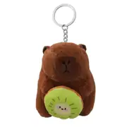 Cartoon Capybara Lovely Plush Bag Ornament Women Handbag Decoration School Student Backpack Animal Key Organizer Pendant