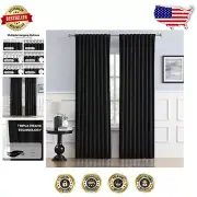 Classic Back Tab and Rod Pocket Blackout Curtains 52W x 96L for Living Spaces