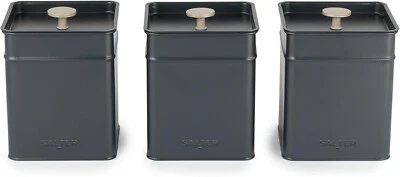 BW12459EU7 3 Piece Kitchen Canister Set Tea Coffee Sugar Tins Long Lasting
