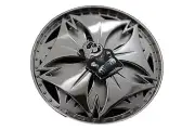 Men Women Silver Metal Belt Buckle Round Spinning Round Circle Shape Panda Bear