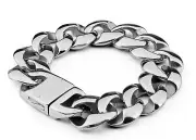 316L Stainless Steel Bracelet Cuban Curb Biker Rocker 23mm Link Chain 8.5“”