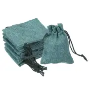 2.7x3.5 Inch Burlap Bags with Drawstring, 50 Pcs Linen Gift Bags, Green