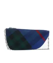 Burberry Micro Shield Chain-Linked Wallet One size Blue