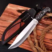 The Giant Killer Massive Fixed Blade Full Tang Bowie Knife w/Leather Sheath