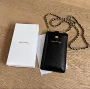 Auth CHANEL Coco Crush Limited Edition Black Leather Smartphone Crossbody Bag