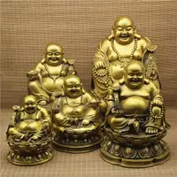 在飛比找樂天市場購物網優惠-彌勒佛像 供奉擺件大號笑佛大肚佛純銅黃銅佛具特價家居飾品