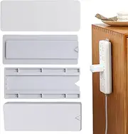 Adhesive Socket Holder, Strong Load-Bearing Surge Protector Mount, Space-Saving Organization for Routers Remote Controls Devices Wires