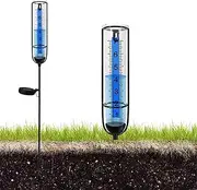Rain Gauge for Outdoor use with Light, rain Gauge for Garden, Frost-Proof, Outdoor rain Gauge, Glass rainwater Gauge, Water Gauge for rain Gauge, Solar Energy rain Gauge, Glass for Garden