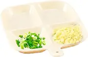 Divided Plates - Four-Grid Separated Plates | Square Household Compartmentalized Fruit Dish Tableware Dishwasher-Safe for Camping School Hospital Home Travel