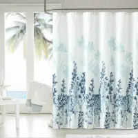 在飛比找momo購物網優惠-【JEN】防水浴室浴簾淋浴隔簾180*180cm幻影藍