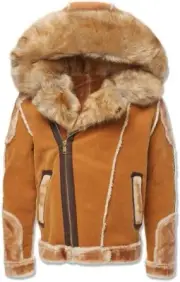 JORDAN CRAIG (MENS) COGNAC MOTO SHEARLING JACKET