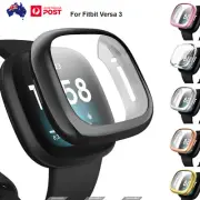 For Fitbit Versa 3 Premium 3D TPU Full COVER Plating Bumper Screen Protector