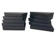 Pack Of 10- Jewelry Boxes-cotton Filled-Matte Black- 9x6 Brand- New In Box