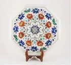 15" Marble side / Corner Table Top Pietra dura​ Handmade Inlay Art