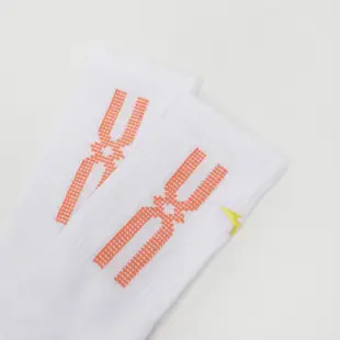 Mizuno 襪子 Crew Socks 男款 白 橘 長襪 高筒 運動襪 包覆 美津濃 單雙入 32TXA608-41