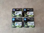 SET OF 4 HP 902XL BLACK INK CYAN YELLOW MAGENTA AA2-4(51)
