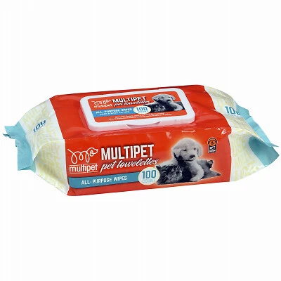 Multipet 68505 Daily Clean Pet Wipes, 100-Ct. - Quantity 12