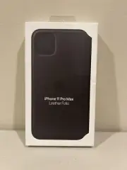 Apple iPhone 11 Pro Genuine Original Leather Folio Case Cover Black