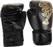 TOYANDONA 1Pair Breathable PU Boxing Gloves for Protective Training Mitts for Sparring and Gym Lightweight and Ergonomic Design for Junior Boxing and Sparring Sessions Black