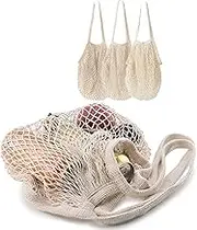 MERCURHOUSE Cotton String Shopping Bags Reusable Washable Grocery Mesh Organizer Net
