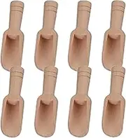 8 Pcs Washing Powder Spoon Wood Bath Salt Spoons Wooden Tea Scoop Mini Spice Spoons Bamboo Scoop for Sugar Coffee Sauces