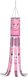 Halloween Garden red Pig Windsock Lights Halloween Lighted Windsock for Patio Yard Pathway Party Decor