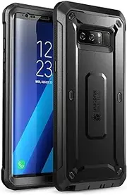 SUPCASE for Samsung Galaxy Note 8 Case with Screen Protector (Unicorn Beetle), [Built-in Belt Clip] Heavy Duty Full-Body Rugged Holster Protective Phone Case for Galaxy Note 8 (2017 Release), Black