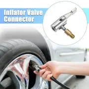 Car Air Chuck Tire Inflator Hose Adapter Locking Tire Air Chuck Silver Tone