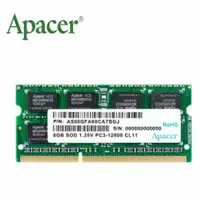 在飛比找蝦皮購物優惠-APACER 宇瞻 DDR3L 1600MHz 低壓筆記本電