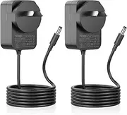 Facmogu 2 Pack 12V 1A AC/DC Power Supply, SAA EESS Certified 100-240V AC to DC 12V 1A 12W Power Adapter, 12 Volts 1000mA Regulated Switching Power Converter, with 5.5x2.5mm & 5.5x2.1mm DC Plug