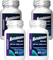 Nattokinase 2,000 Units 60 Caps. Cardiovascular Superfood of Japan - Made in The USA with Japanese NSK-SD Nattokinase. NSK-SD - The Original and Most Studied Nattokinase Brand. (4)