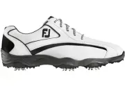 NEW! FootJoy [11.5] Medium SUPERLITES Men's Spiked Golf Shoes 58011-White/Black