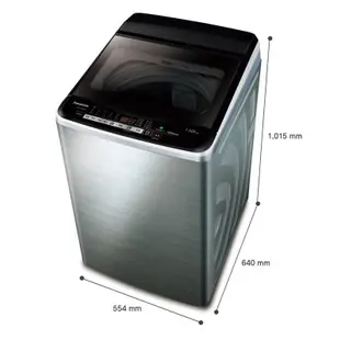 【誠明家電】Panasonic國際牌 窄身ECO不銹鋼11公斤直立洗衣機NA-V110EBS-S(訂製商品需聊聊問貨)