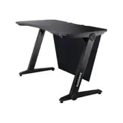 OVERDRIVE Gaming Desk PC Table Setup Computer Carbon Fiber Style Black