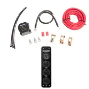 Adventure Kings Dual Battery System Kit + 12V Accessory Panel Cig Sockets USB